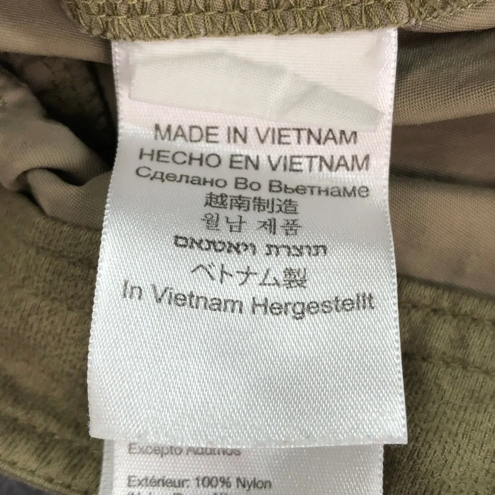 Marmot Mens Cargo Shorts 38 Tan Khaki Recycled Nylon Zipper Pocket Hiking